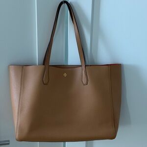 Tory Burch Tan Leather reversible tote.